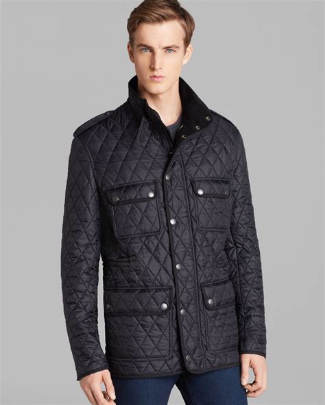 burberry brit quilted down jacket men's|burberry diamond quilted fitted jacket.